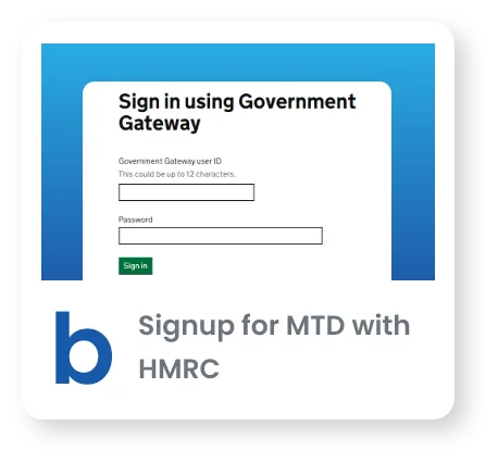 Signup for mtd with hmrc V3